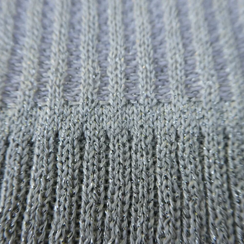 MeTaLLiC St John Santana Knit Tank Top WooL Blend Scoop Neck Ribbed Trim Quality